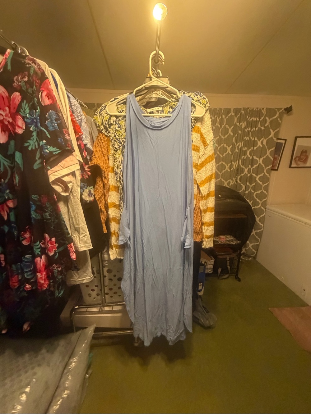 Zenana Outfitters Light Blue Sleeveless Maxi Dress